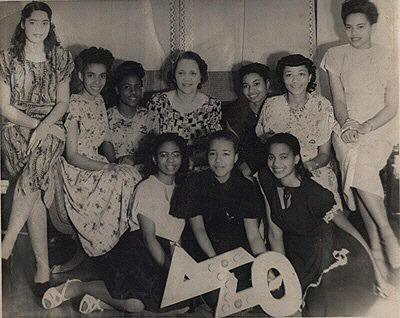 Sorority before photo restoration